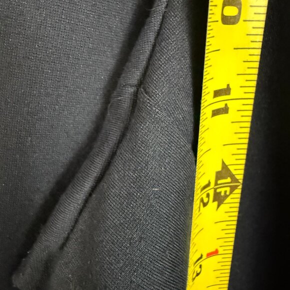 J Jill XL Ponte Wide Leg Pull On Pants Navy Blue Zip Pockets Stretch Knit - Picture 10 of 12